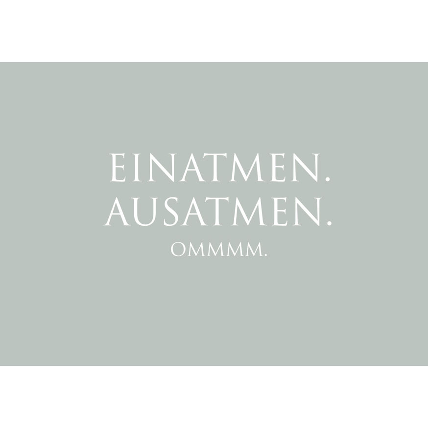 Wunderwort Postkarte "Einatmen. Ausatmen."