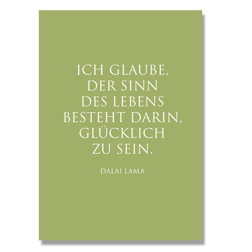 Wunderwort Postkarte "glücklich" Dalai Lama neues Design