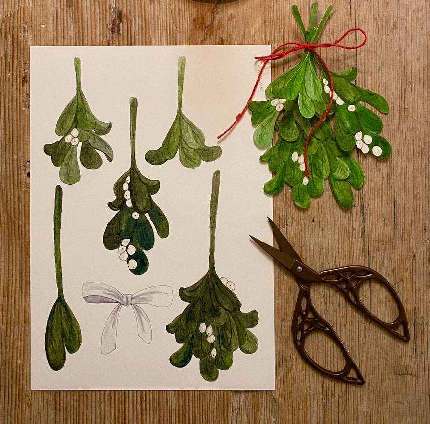 Tall Hat Tales Bastelset Nr. 8 "Mistelzweig" aus Papier von Tall Hat Tales aus Dänemark
