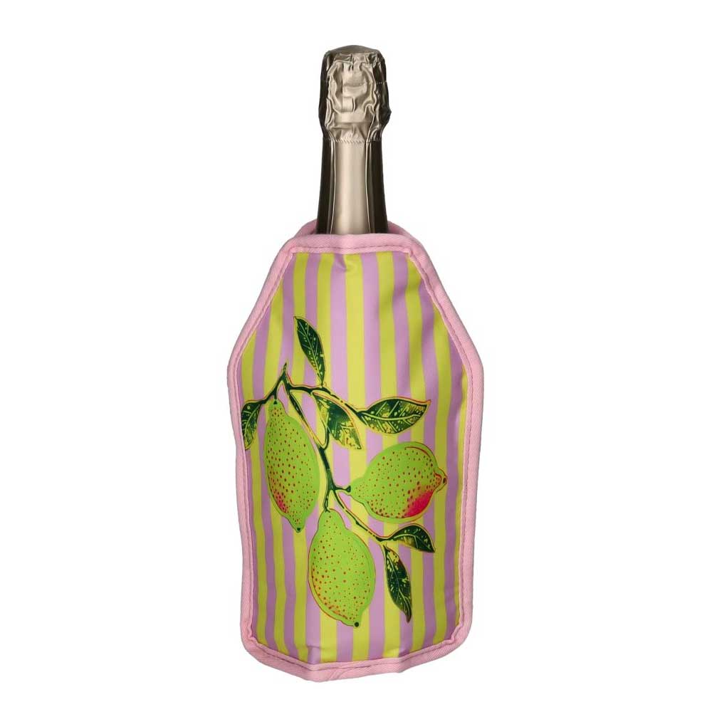 Froid, Kühlmanschette, Motiv: Zitronen, gelb, pink