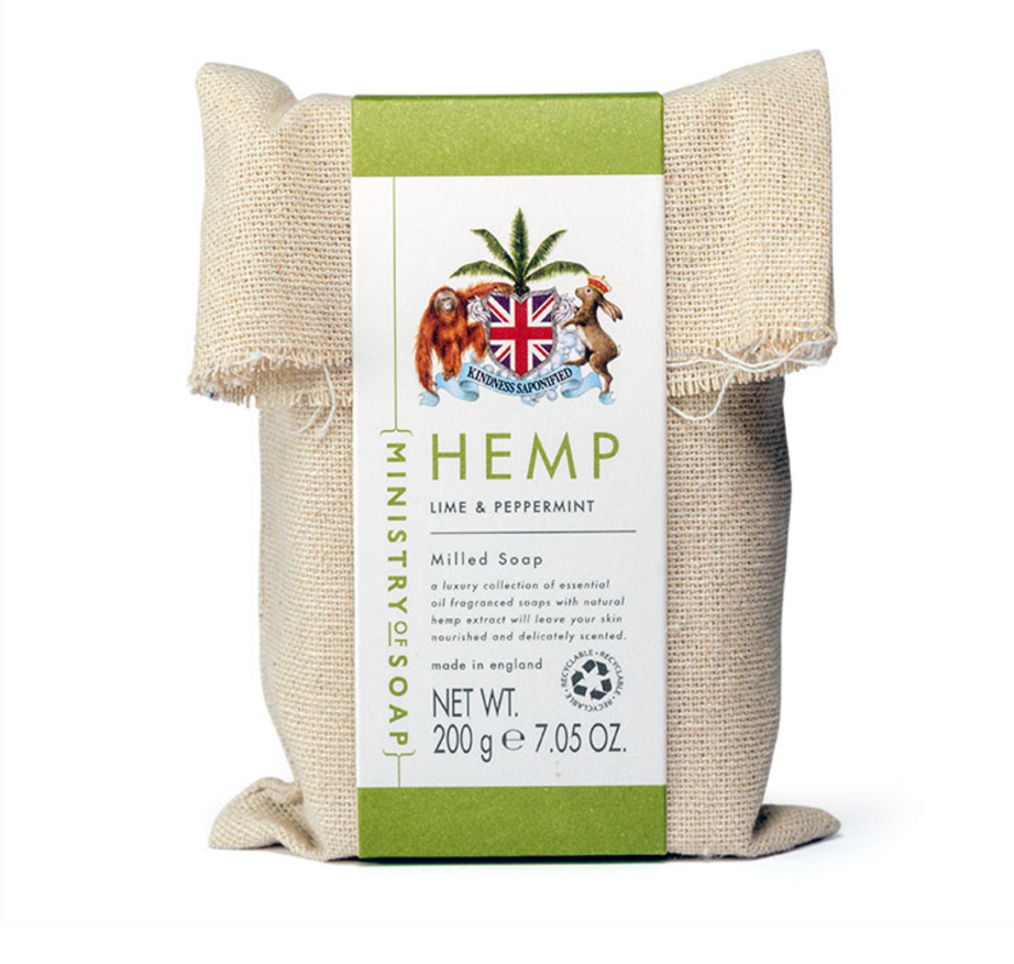 Ministry of Soap - Natural Hemp Soap - Seife, Lime & Peppermint 200 g