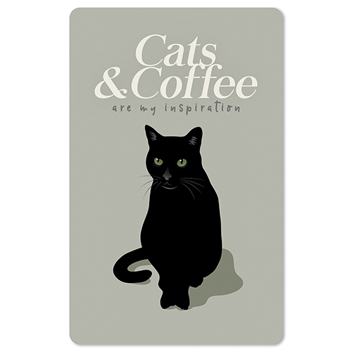 Lunacard Postkarte Cats and coffee , Katzen & Kaffee