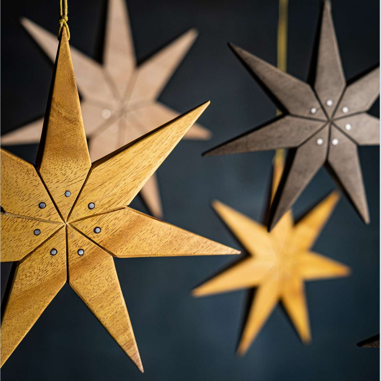 KLATT OBJECTS WEGA Holzstern L, D. ca. 18 cm   