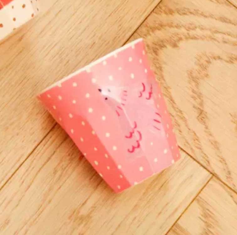 Rice Melamin Becher klein - Fairytale Print - Vogel, 160 ml pro Stück