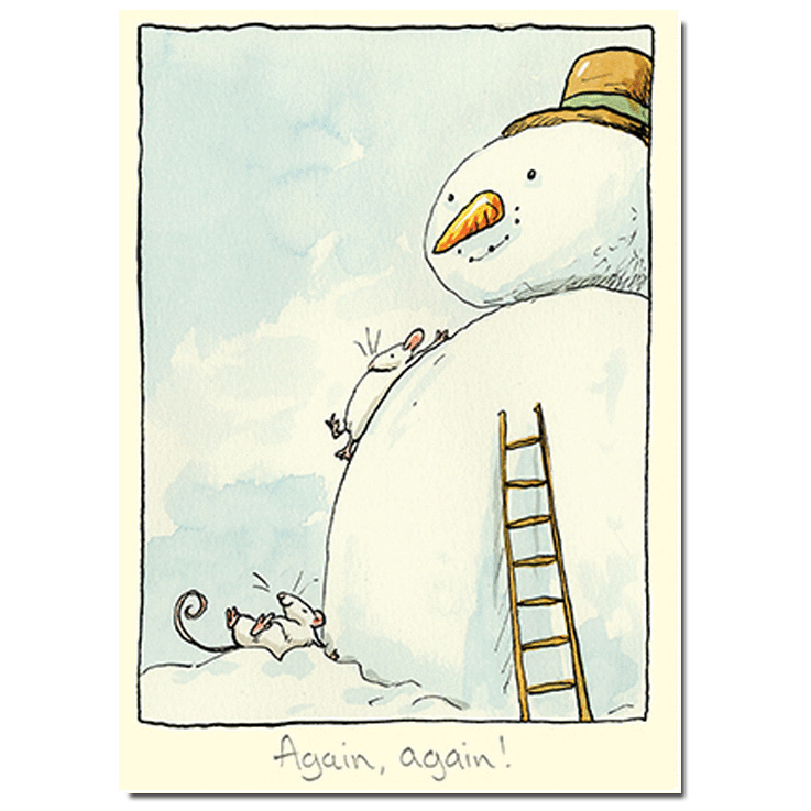 Two Bad Mice Doppelkarte Weihnachten "Again, Again! " von Anita Jeram, Maus