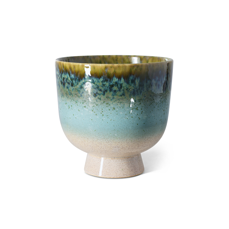 HKliving Retro flower pot lagoon,  ca. 20 cm