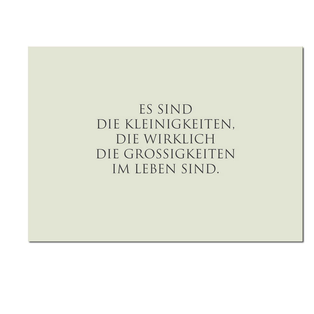 Wunderwort Postkarte "Es sind die Kleinigkeiten…"