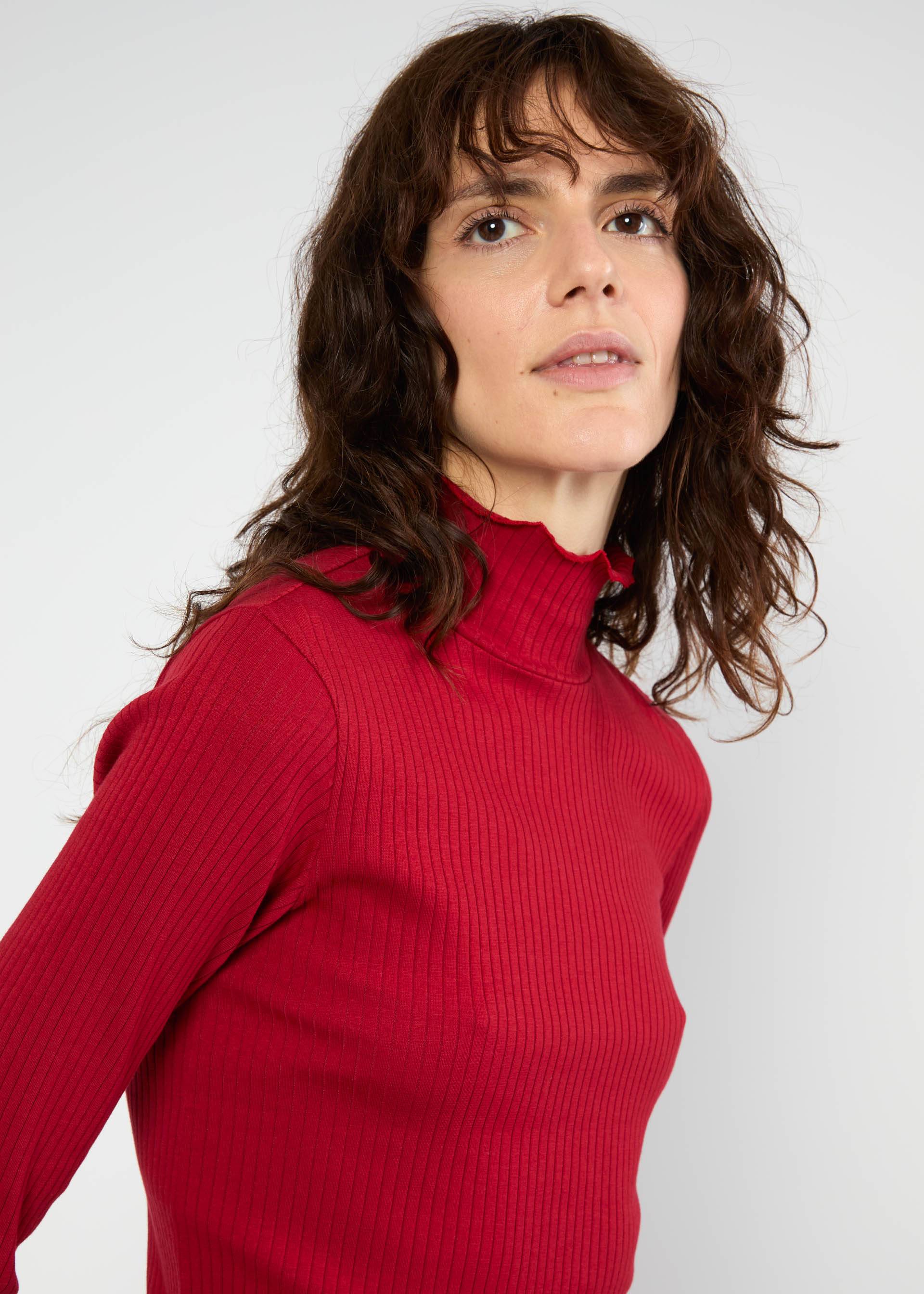 Blutsgeschwister Longsleeve Female Power, Farbe: scarlet dahlia red