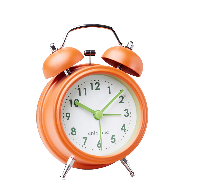Wecker Retro, Orange, mit Licht & Glockenalarm, alarm clock blood moon , Uhr