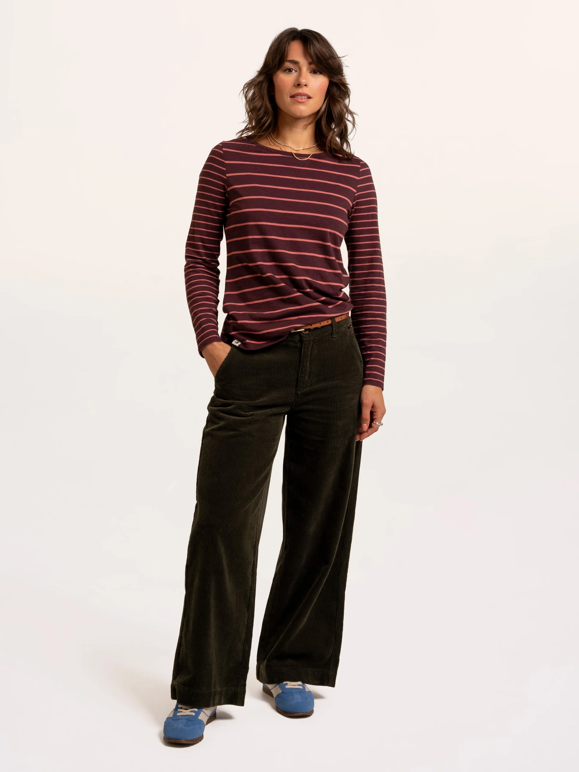 BRAKEBURN Branksome Long Sleeve T-Shirt Stripes, Streifen