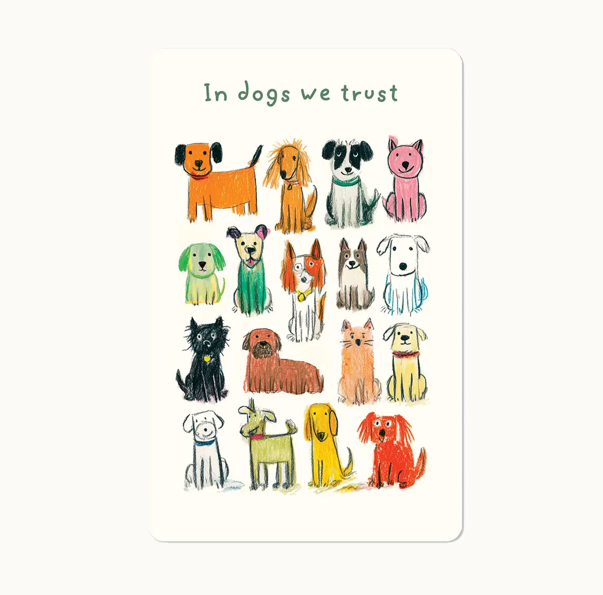 Lunacard Postkarte In dogs we trust