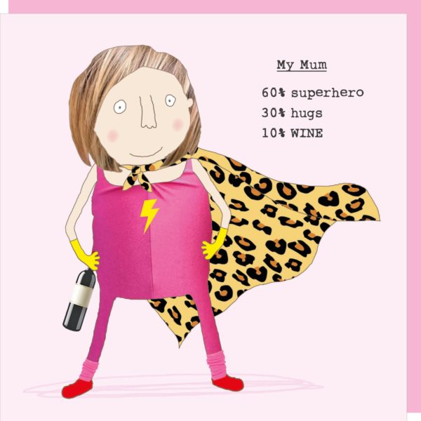 Rosie Made A Thing Doppelkarte "Supermum"  Frauenpower,Muttertag, Super Mama, Leo