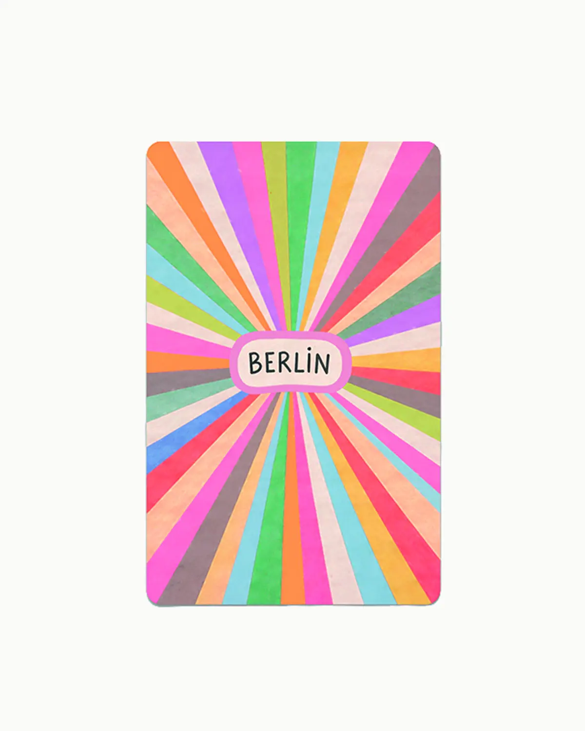 Lunacard Postkarte Berlin Stripes, Berlin Postkarte , Mini