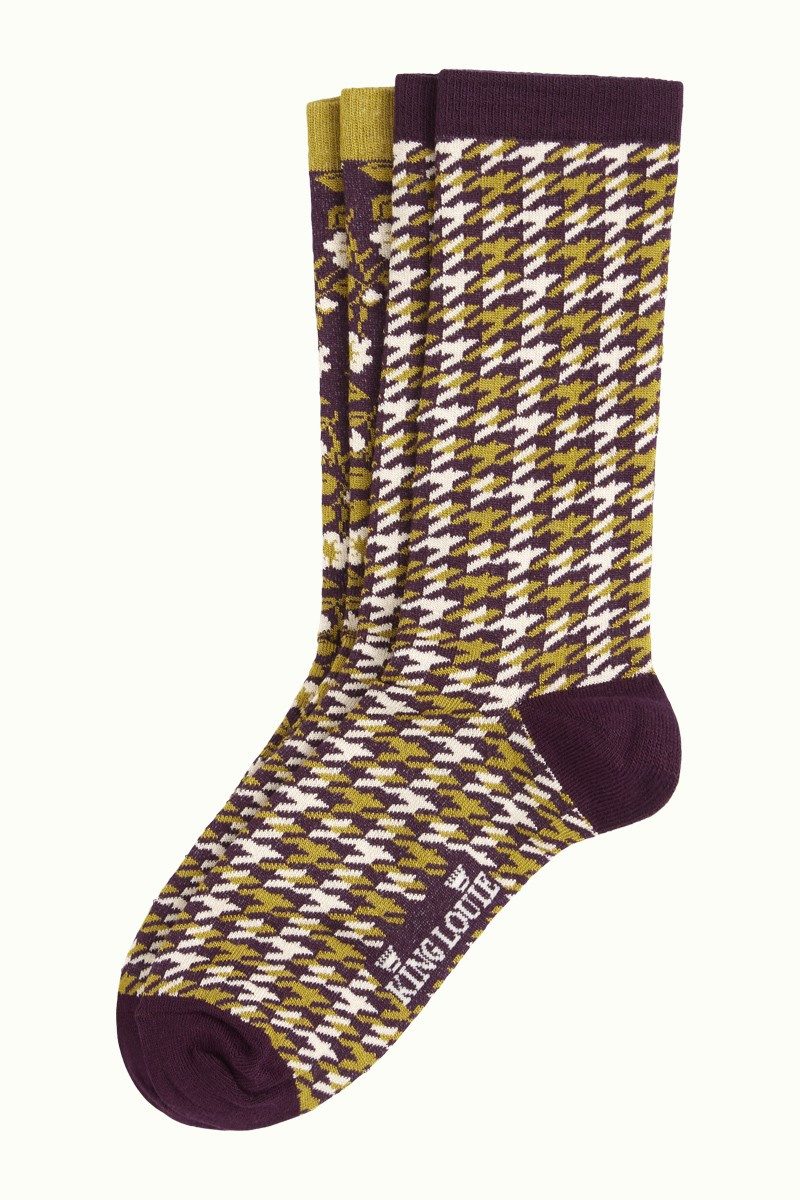 King Louie Socken  Socks 2-Pack Onyx, Farbe: Imperial Purple
