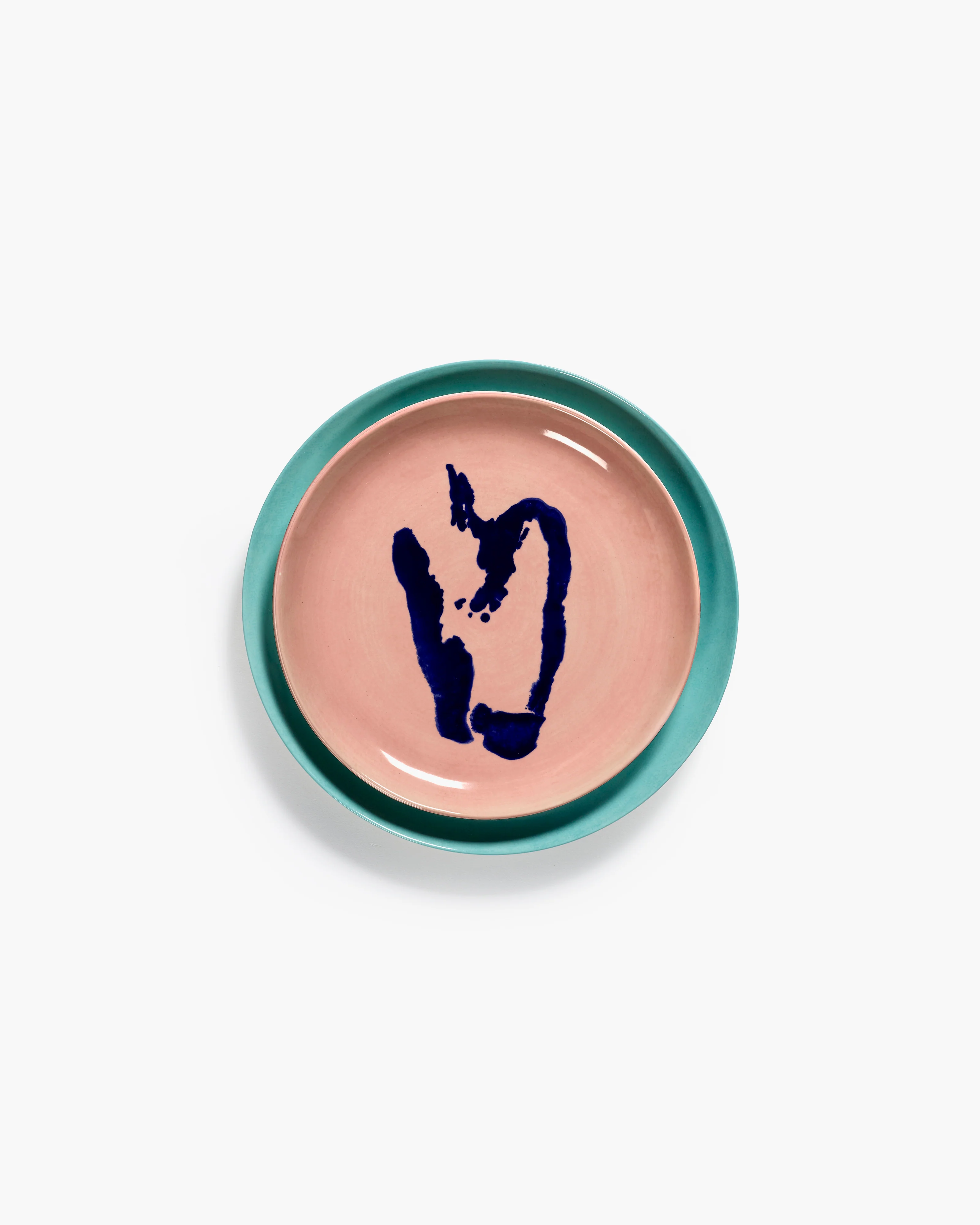 Ottolenghi Teller M delicious pink - blue pepper, Paprika,  Feast, D. 22,5 cm   