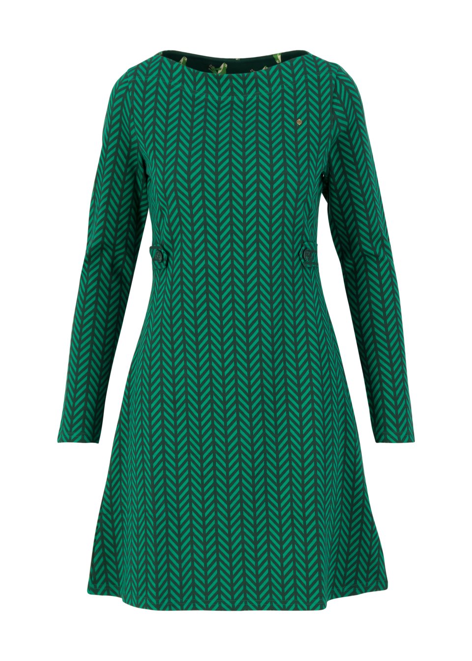 Blutsgeschwister Etuikleid mod a lula, green zig zag Blutsgeschwister Etuikleid mod a lula, green zig zag