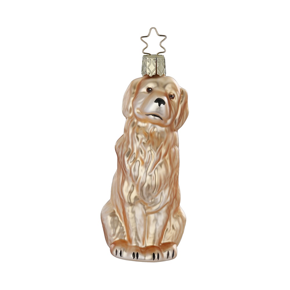 Inge Glas Christbaumkugel "Golden Retriever" Hund, ca. 10,5 cm 