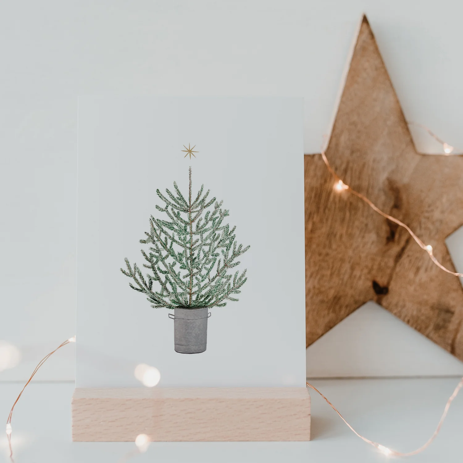 Eulenschnitt Postkarte  Weihnachten " Christmas Tree"