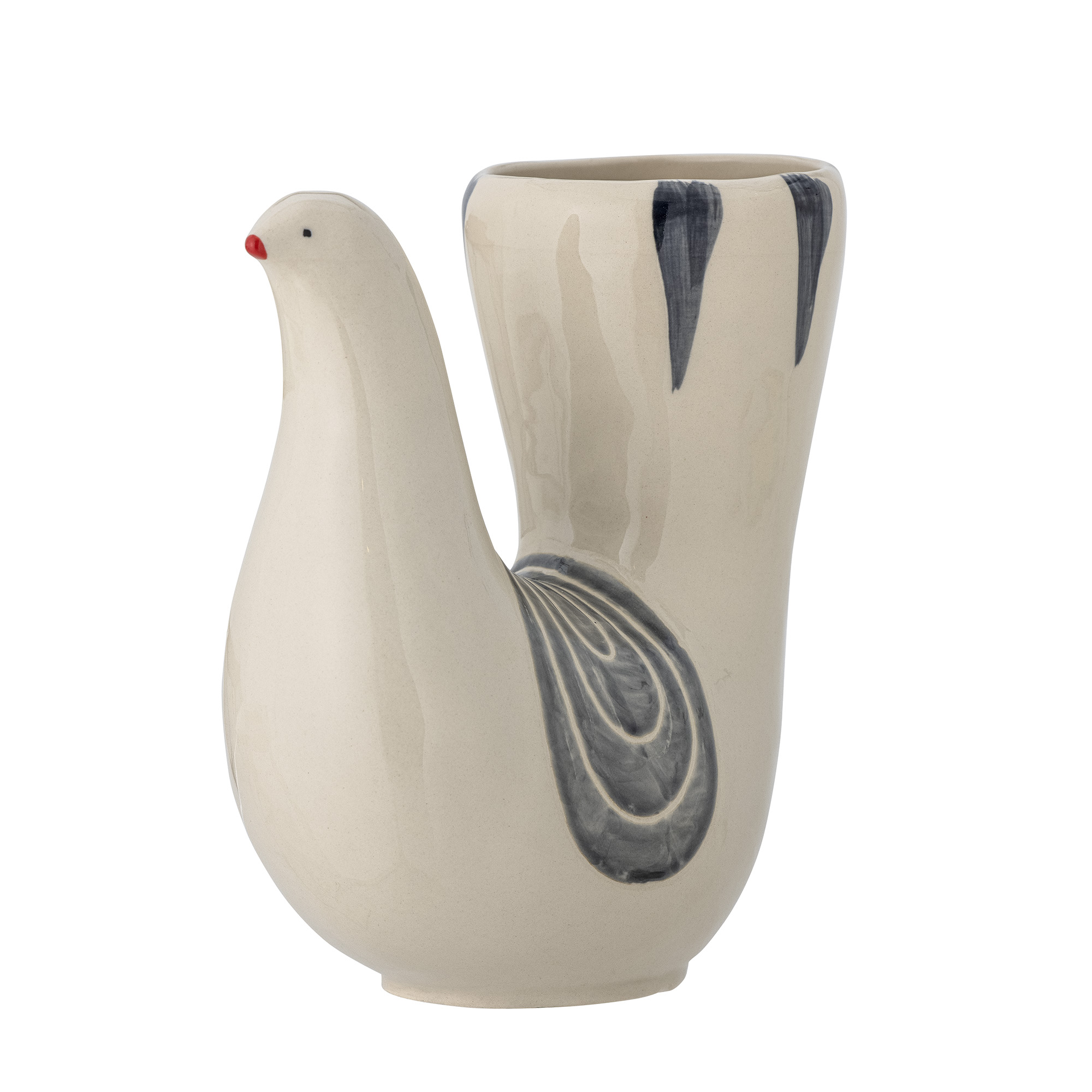 % Trudy Vase, Weiß, Steingut, Höhe ca. 19 cm von Bloomingville