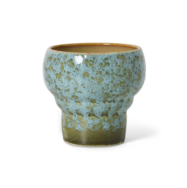 HKliving 70's lungo mug  SYMBOLIST GRÜN, Siebziger Jahre Geschirr, Keramik