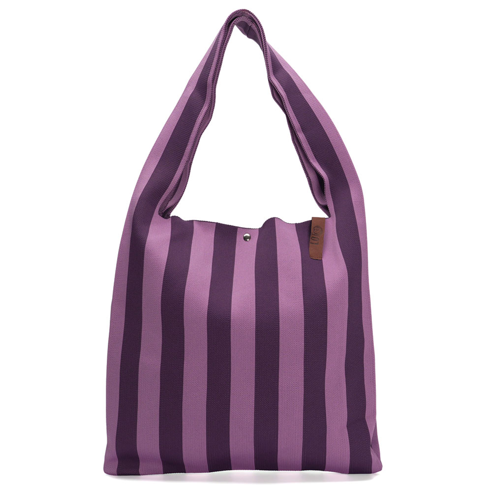 LOT83 Shopper Lois 124, Streifen Violett, ca.  45 x 35 cm