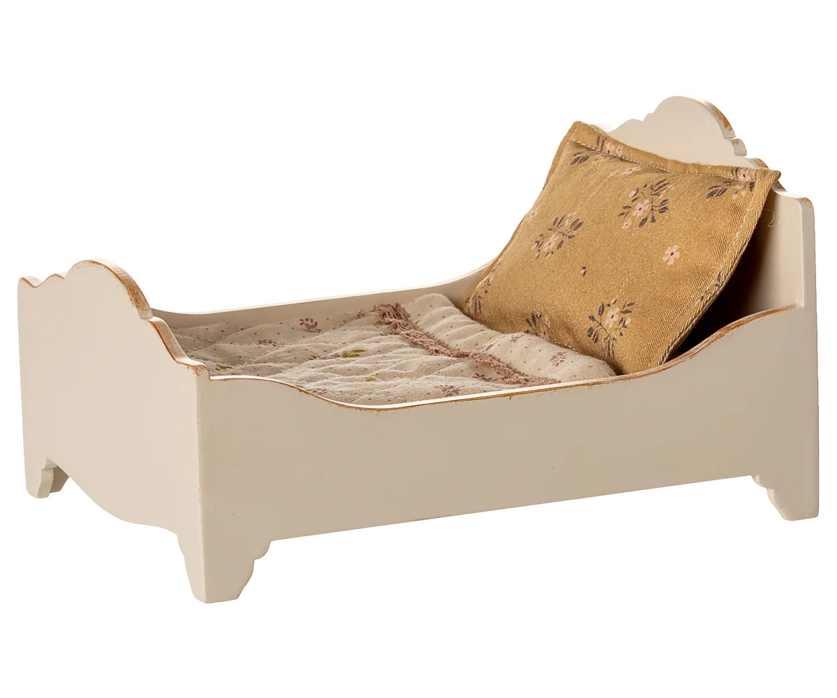 Maileg Bett, Maus - Creme