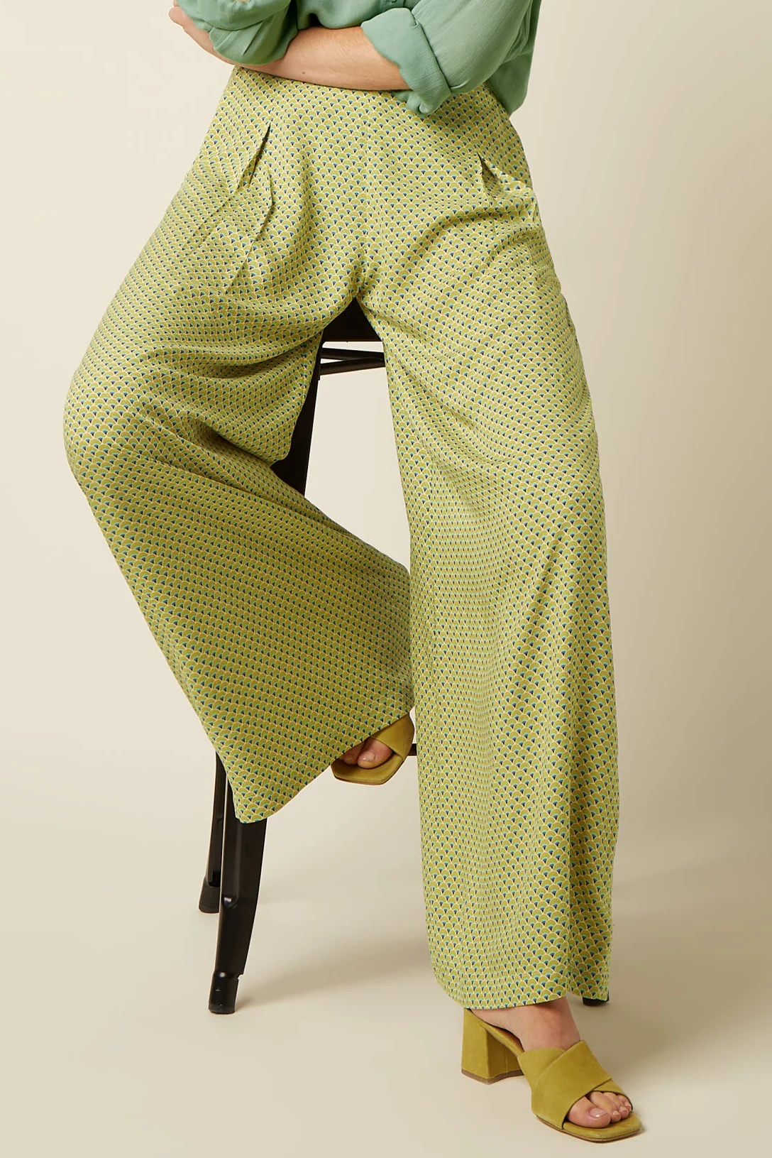 King Louie Antonia Pants Dover , Hose, Farbe Spring Yellow - Dover