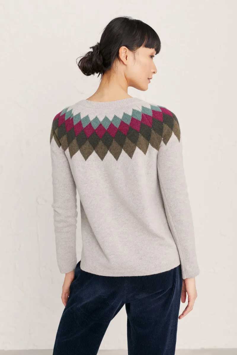 Seasalt Pullover Camber Rocks Jumper, Agate Aran Dark Freesia Seasalt Pullover Camber Rocks Jumper, Agate Aran Dark Freesia