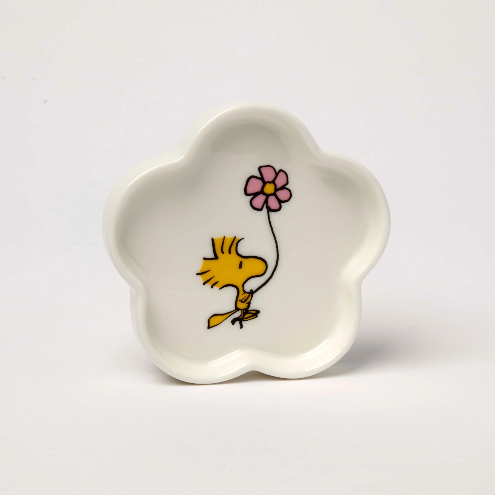 The Peanuts kleine Schale Woodstock mit Blume, D. ca. 10 cm, weiß 