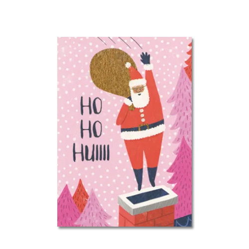 Postkarte Xmas Ho Ho Huiiii (Weihnachtsmann)