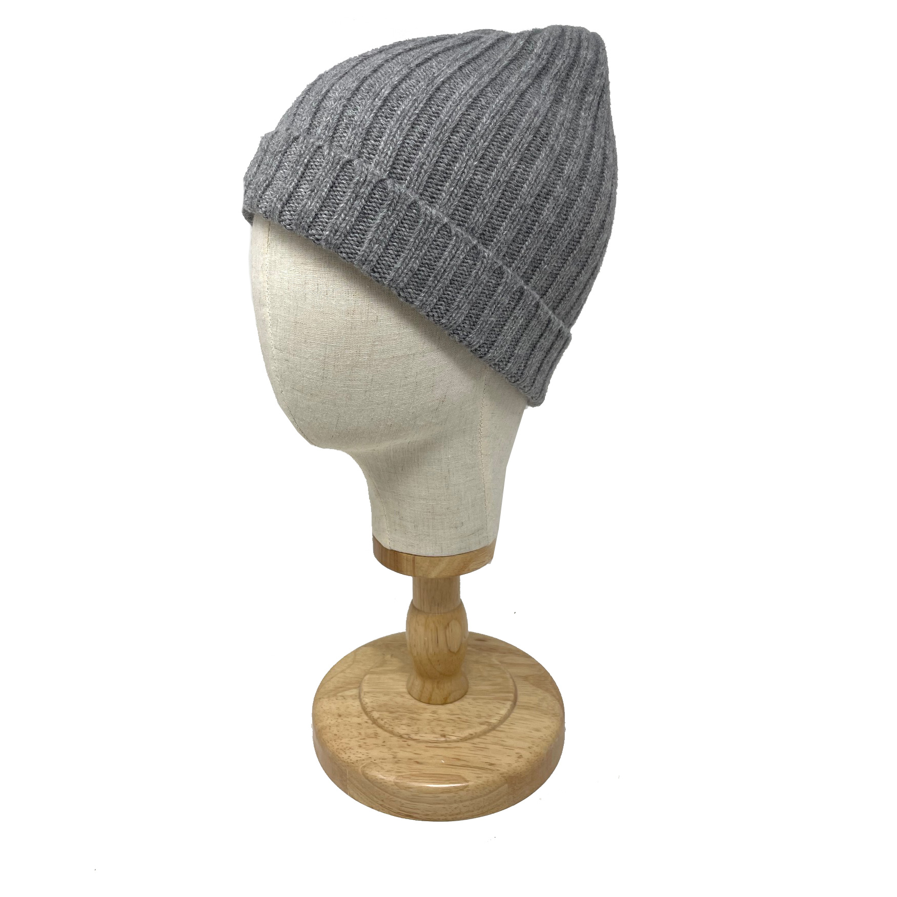 McKernan Mütze "CHUNKY RIB HAT"cement, Wollmütze, 100% Wolle, sehr weich! 