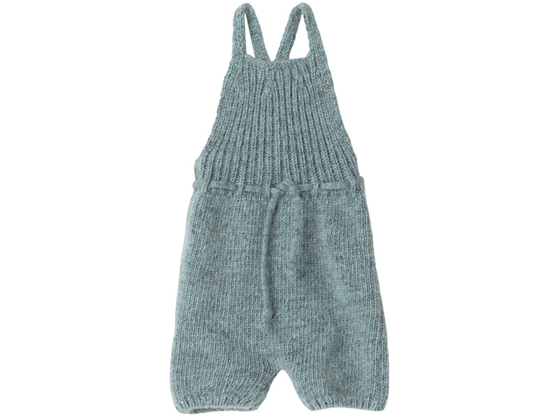 Maileg Hase im blauen gestrickten Overall, Größe 4