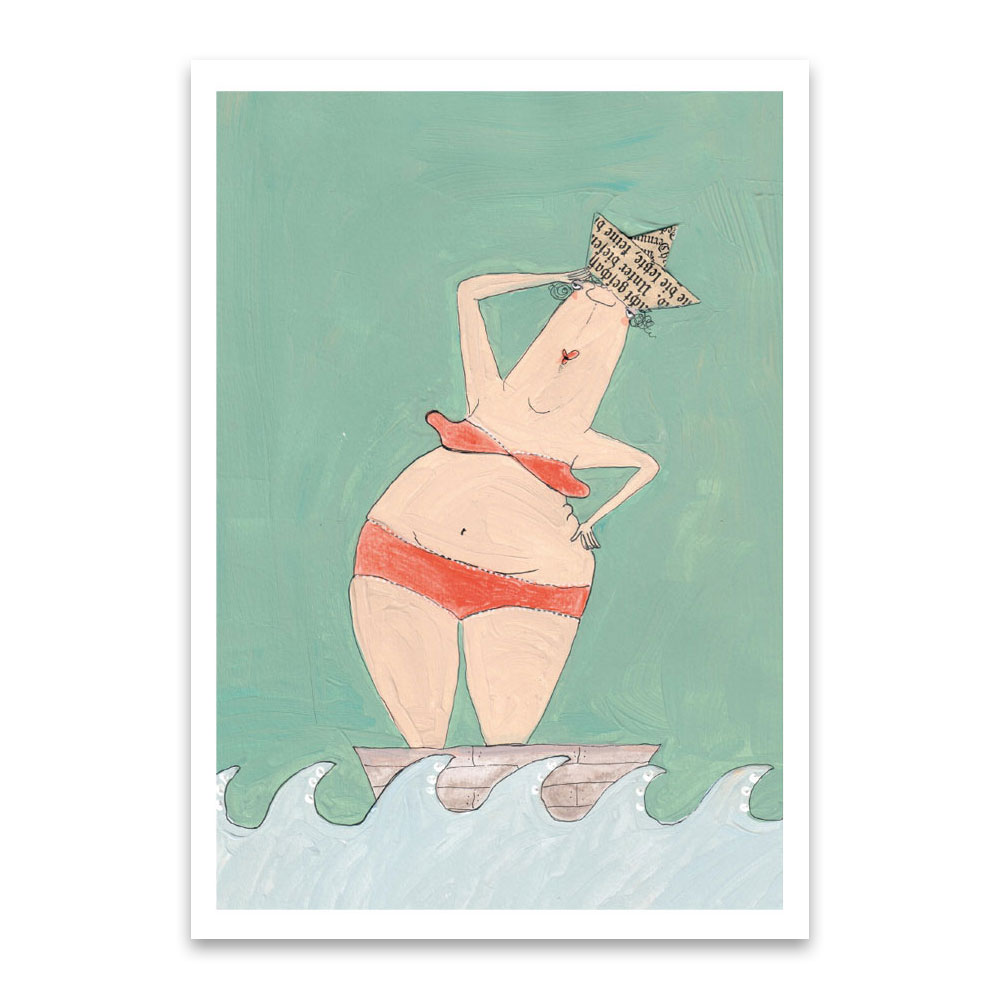 Postkarte kittiekatstudio Ahoi  von kittiekatstudio
