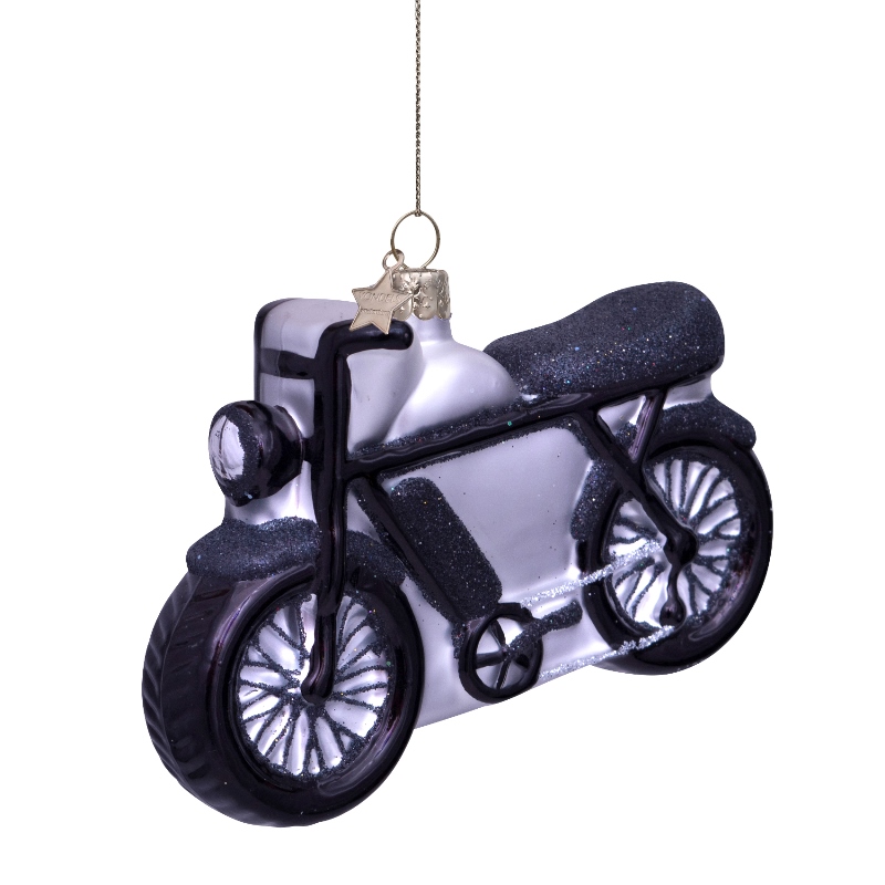 Weihnachtskugel Fatbike, schwarz, Fahrrad, ca. 7,5 cm von Vondels 