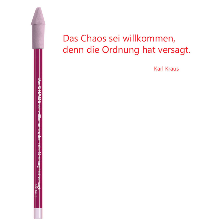 Bleistift bordeaux Das Chaos.../ Karl Kraus von Cedon  