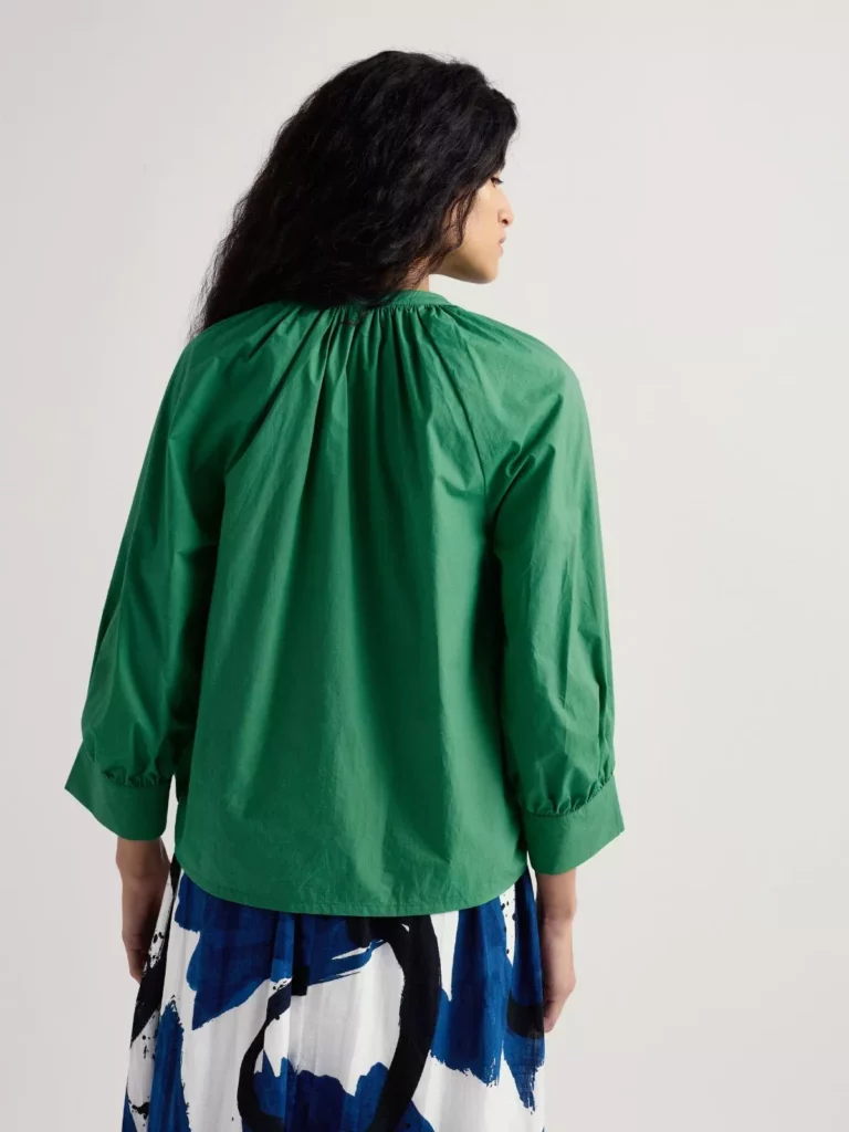 SEASALT CORNWALL Bluse Moor Grass A-Line Shirt, Spring Green