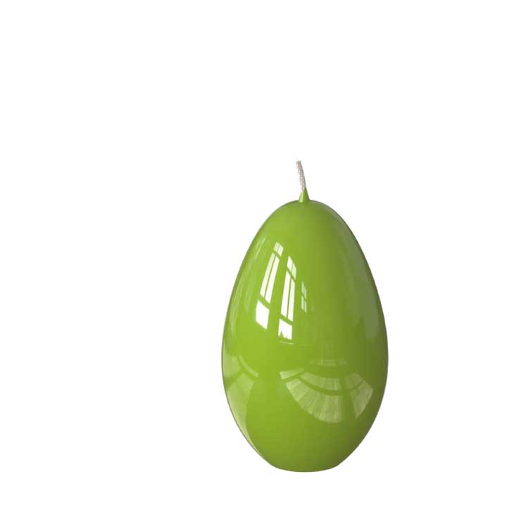 Engels Kerzen Eierkerze gelackt,  Höhe ca. Ø6 H9 cm, Farbe: Limette