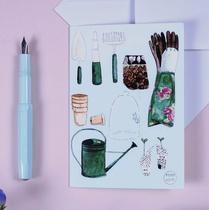 Grußkarte Gartengeräte von Wonder Of Today 