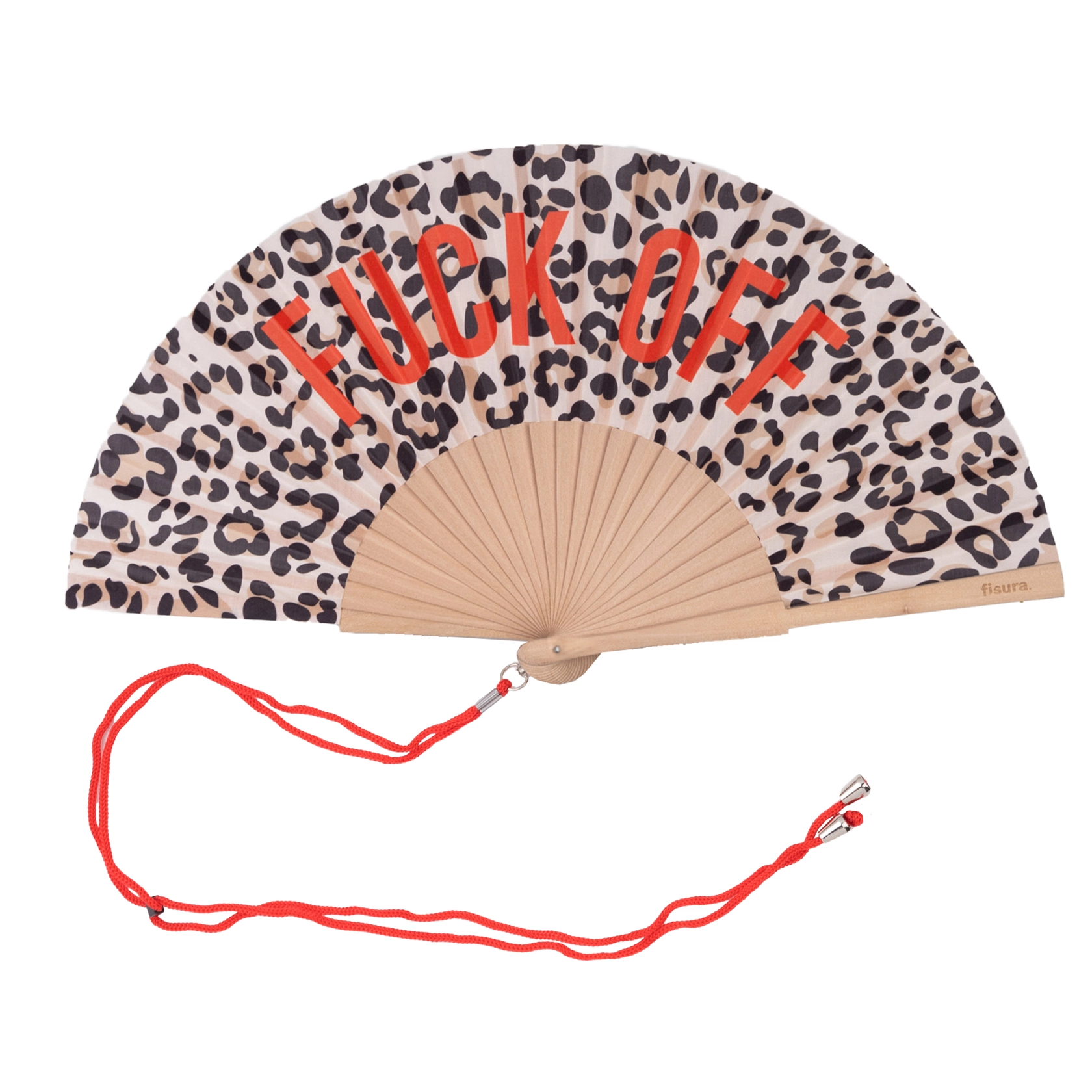 Fächer Leo "fuck off", Leopardenfächer 