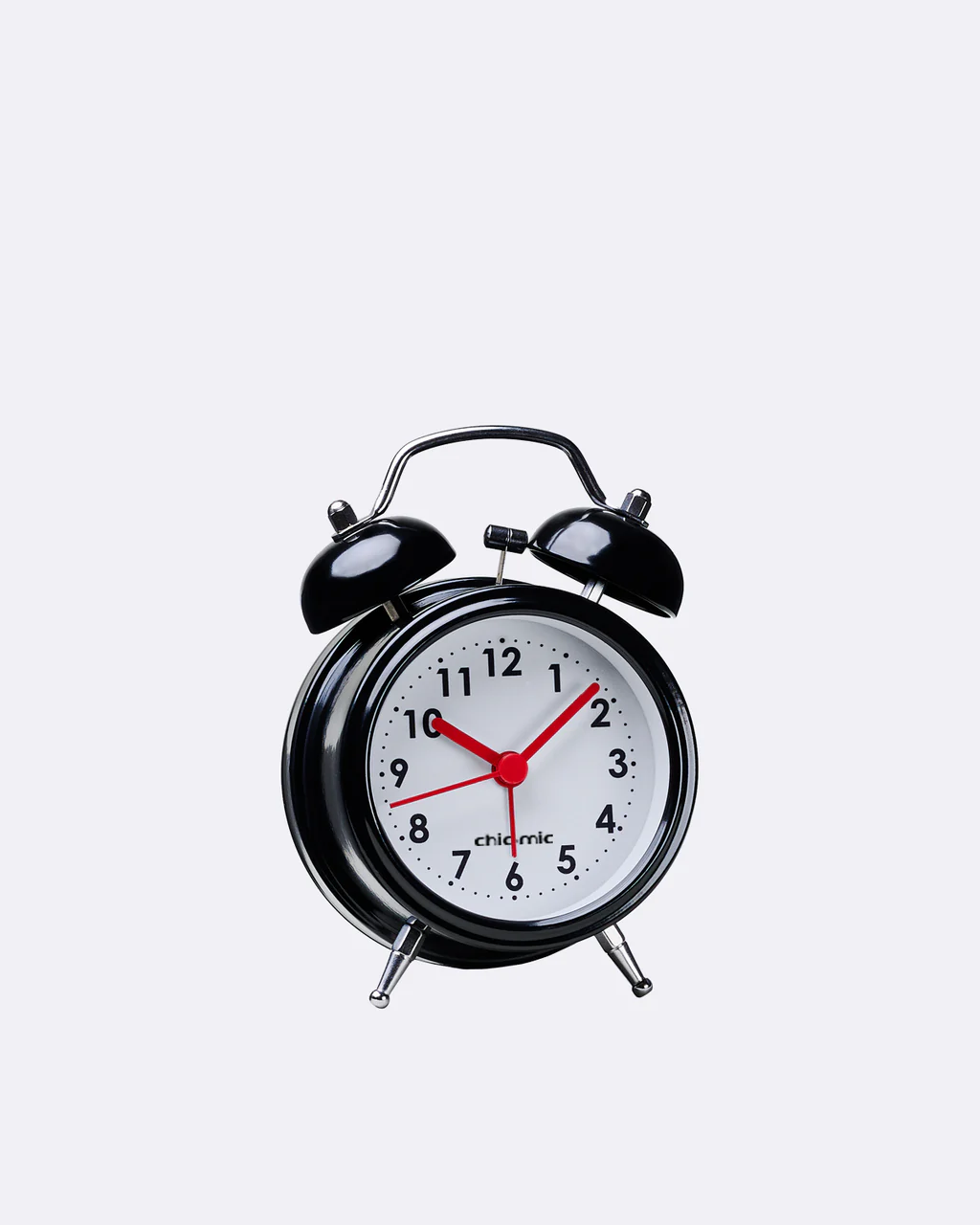 Wecker Retro, Schwarz, mit Licht & Glockenalarm, alarm clock timeless, Uhr
