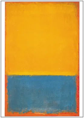 Postkarte Mark Rothko "Gelb und Blau (Gelb, Blau und Orange), 1955" Kunst 