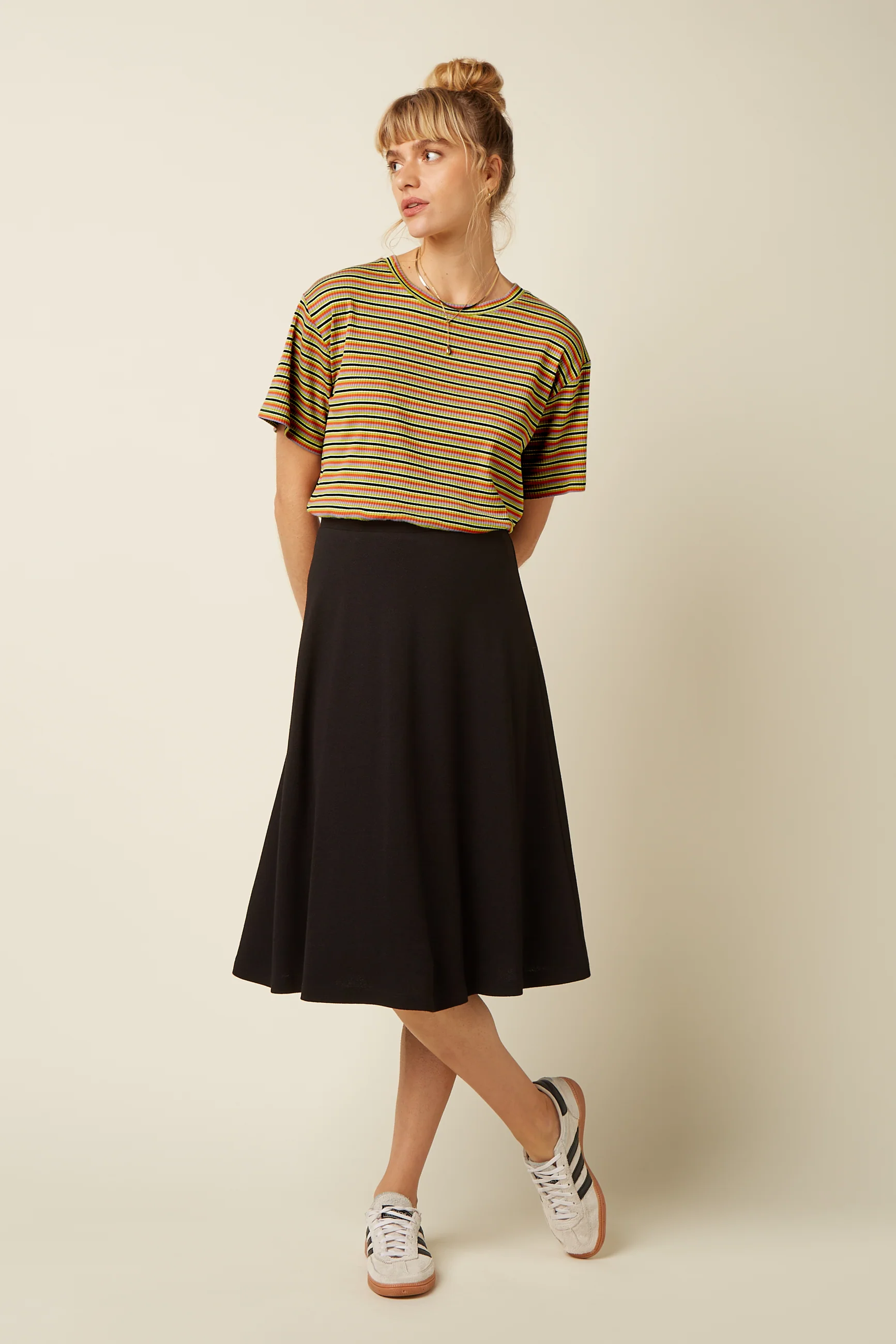 King Louie Boxy Tee Mistral Stripe , Farbe Green Envy - Mistral Stripe