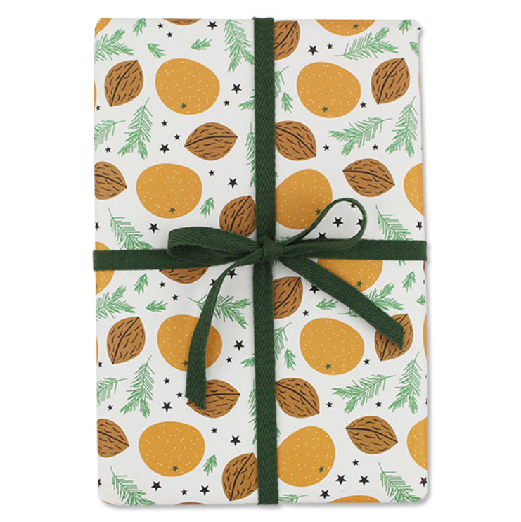 Geschenkpapier "Mandarinen" von Ava & Yves ca.  50 x 70 cm, Weihnachten