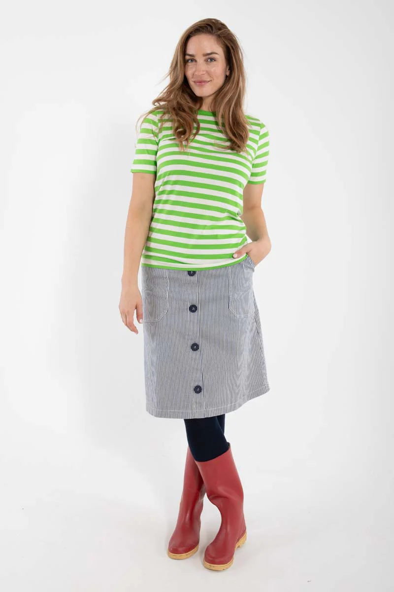 Danefae Danebasic My Tee Hellgrün/Kreide, T-Shirt  Streifen