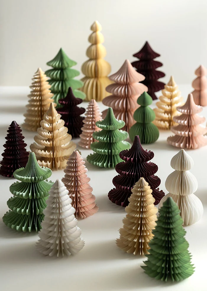 Bungalow Honeycomb Tannenbaum ANDINA, ca. 22 cm Shell von Bungalow, Papier, Honeycomb Tree Andina H22cm Shell
