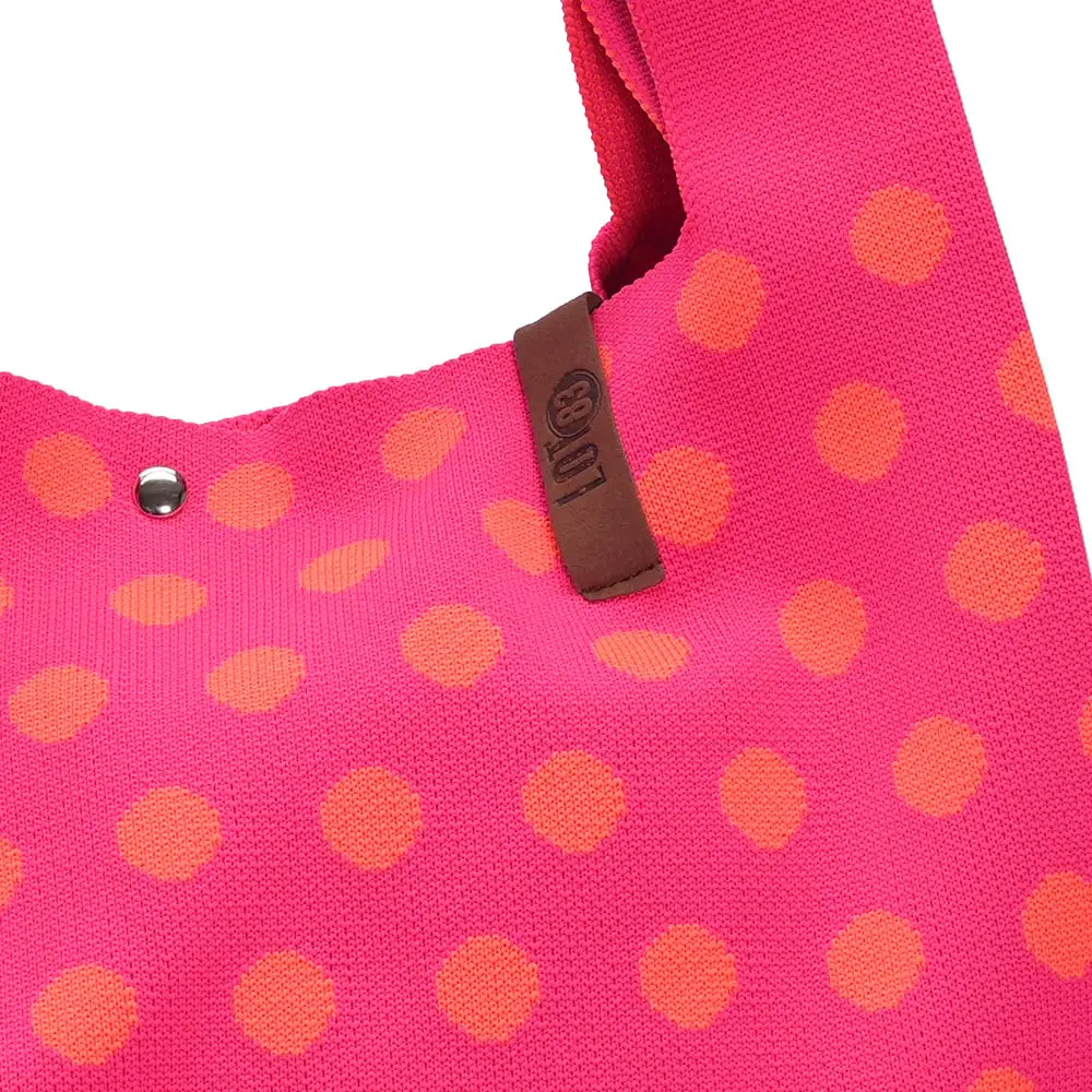 LOT83 Shopper Lois 144, Punkte Pink, ca.  45 x 35 cm