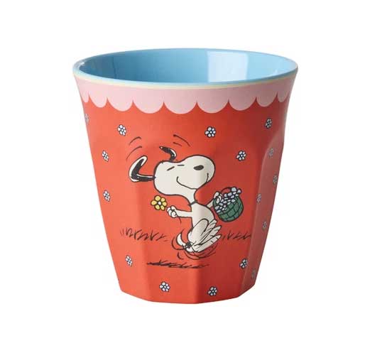 Rice Melamin Becher Red Snoopy Print, 250 ml  