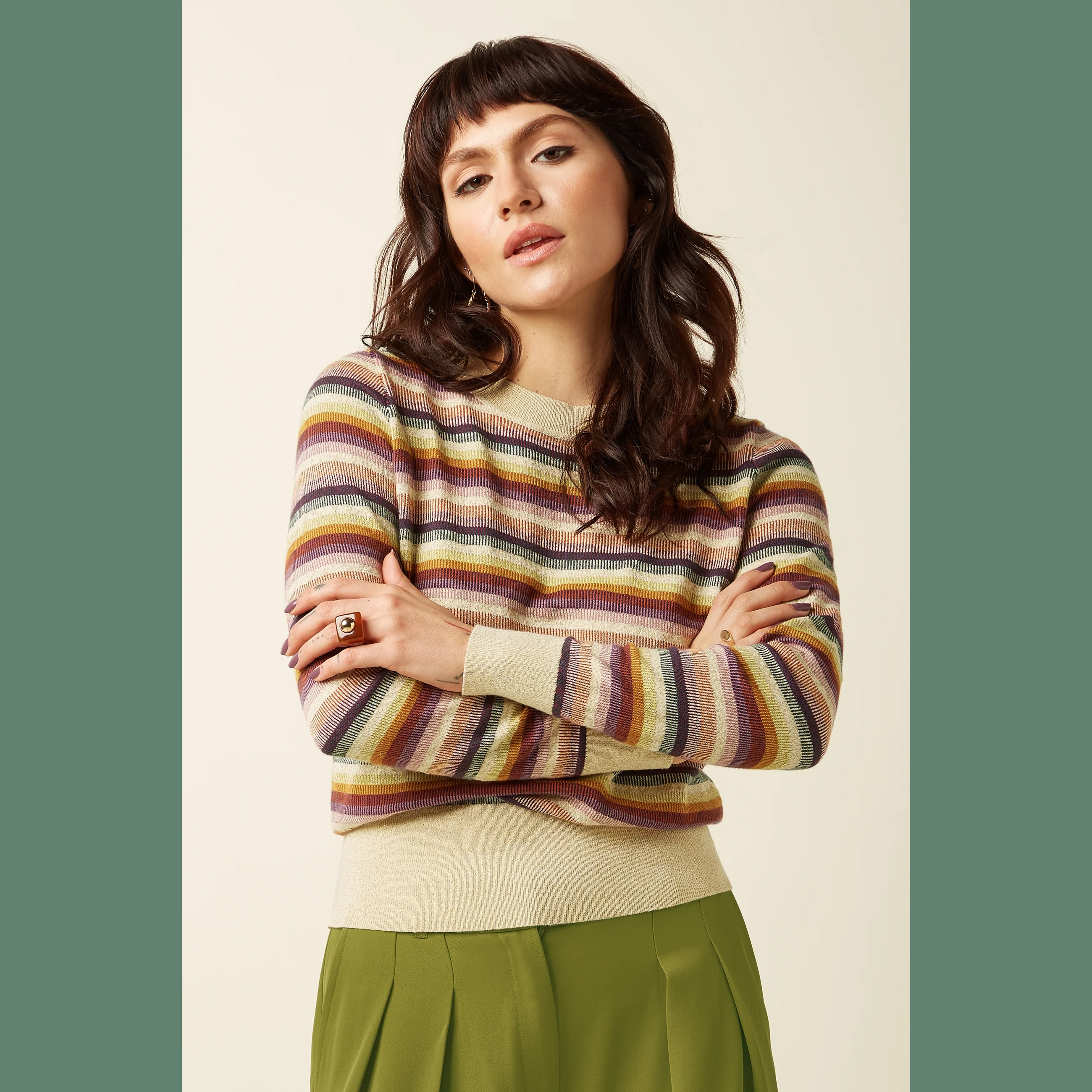 King Louie Agnes Top Mercury, Farbe Cream - Mercury