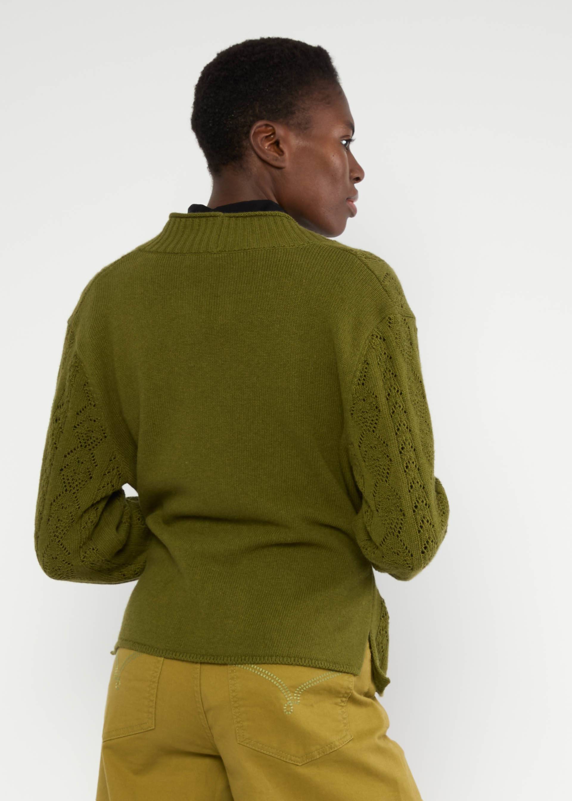 % Blutsgeschwister Cardigan Fine Craft Cocoon - ente gut, alles gut grün