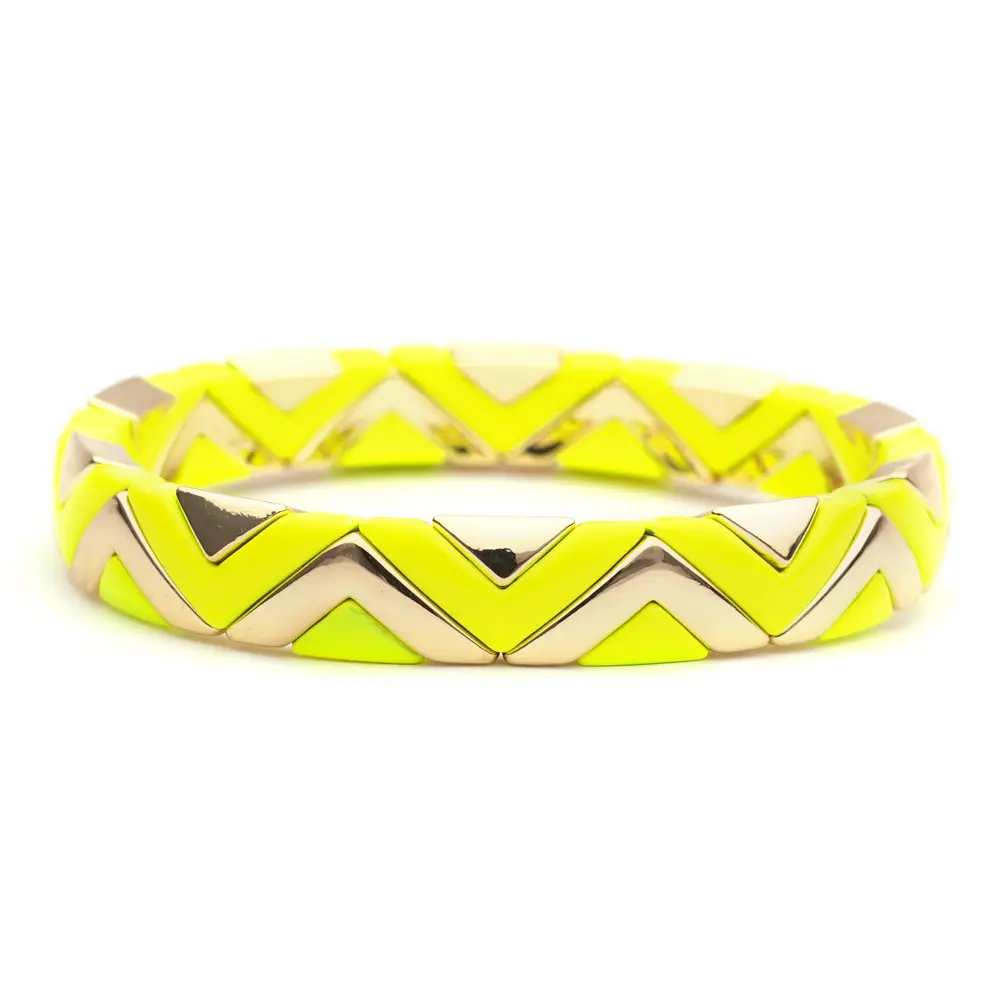Lot83 LizzyMae Armband Emaille 567 neon gelb , Modeschmuck      